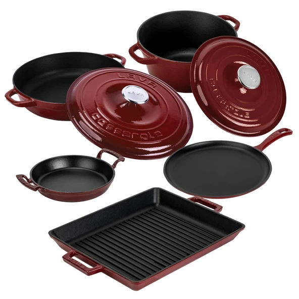 LAVA Bordo Serisi Döküm Set – Her Yemekte Şef Dokunuşu - Resim 2