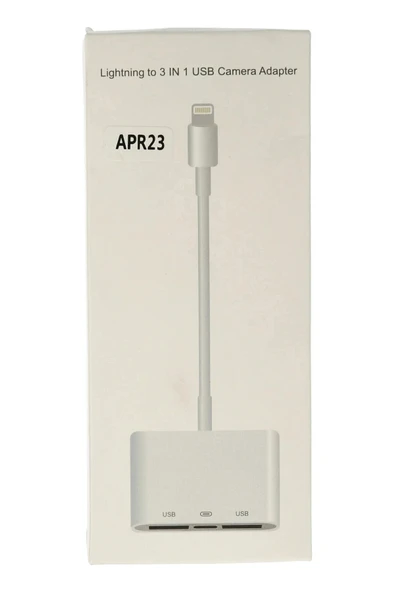 LitaeTrend APR23 Iphone Otg 3in1 - Beyaz - Resim 3