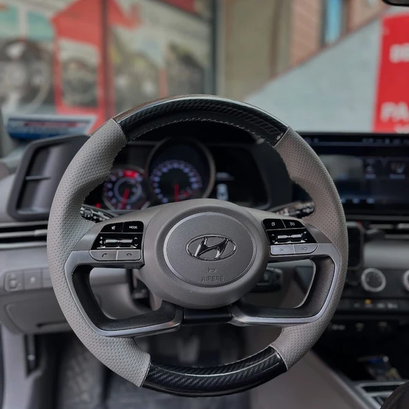 Hyundai Elantra 2020-2024 Araca Özel Direksiyon Kılıfı AÇIKLAMIMIZI OKUYUNUZ! ürün görseli