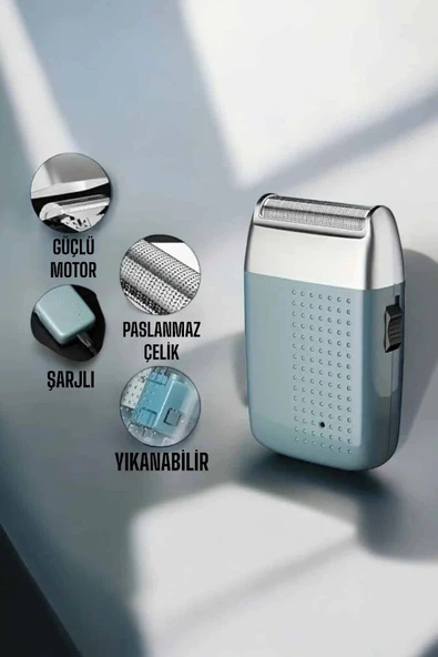 LitaeTrend tıraş makinesi Sinek Kaydı Paslanmaz Çelik Taşınabilir Şarjlı - Resim 3