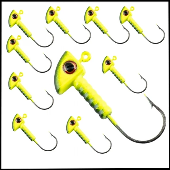 Uyguna-Yakala Yeşil Siyah - 8 Gr  -  Zoka - Kurşunlu Olta İğnesi  - 10 Adet-ALA.251 ürün görseli