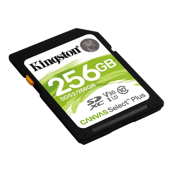 Kingston SDS2-256GB 256GB SDXC Canvas Select Plus 100R C10 UHS-I U3 V30 Hafıza Kartı ürün görseli