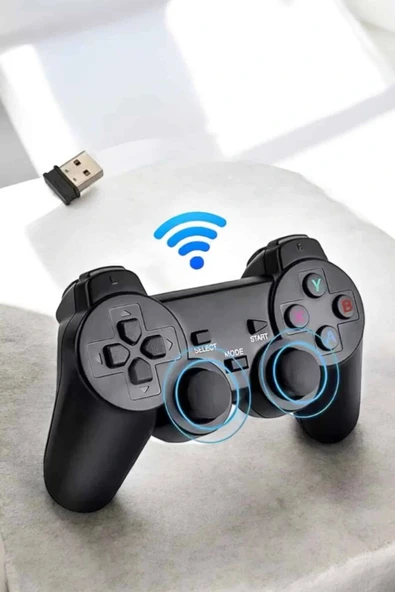 LitaeTrend Game Stick 2000 Oyunlu 2.4G Kablosuz Çift Kol Yüksek Hassasiyetli Wireless - Resim 2