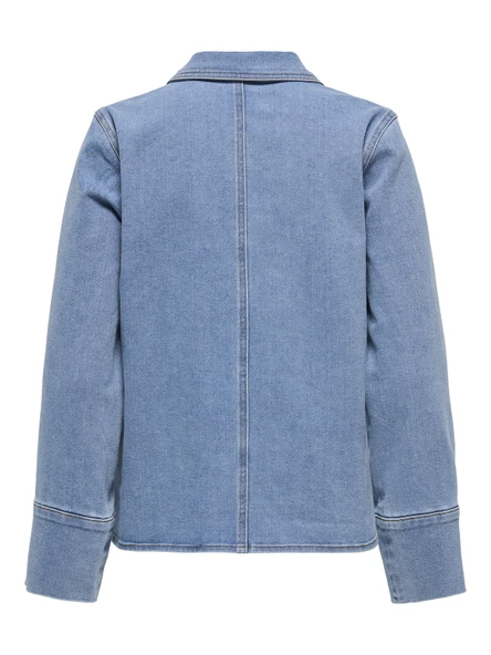 ONLY Önü Fermuarlı Bayan Gömlek 15360446 - Resim 2