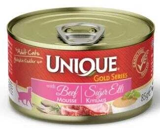 Unique Gold Series Sığır Etli Yetişkin Konserve Kedi Maması ürün görseli 1