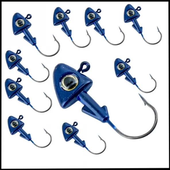 Uyguna-Yakala Mavi - 8 Gr   Zoka - Kurşunlu Olta İğnesi  - 10 Adet-ALA.265 ürün görseli