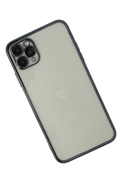 LitaeTrend iPhone 11 Pro Max Kılıf Lensli Silikon - Siyah - Resim 2