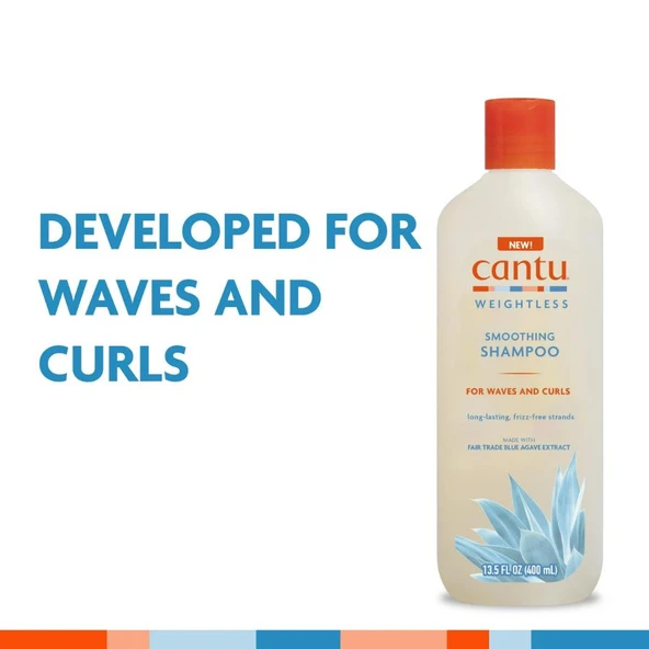 Cantu Weightless Kıvırcık ve Dalgalı Saçlar Şampuan 400 mL - Resim 2