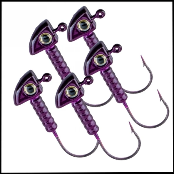 Uyguna-Yakala  Mor - 8 Gr Zoka - Kurşunlu Olta İğnesi  -5 Adet-ALA.232 ürün görseli