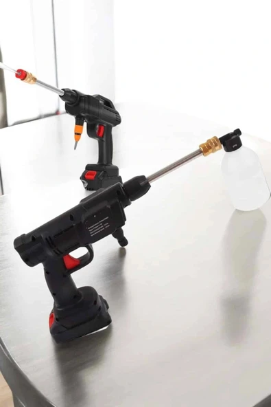 LitaeTrend Şarjlı Oto Yıkama Tabancası Su Basınçlı Hazneli Bataryalı - Resim 3