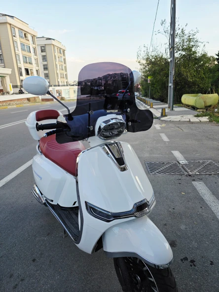 MOTOCAM Küba MT 50 Pro Plus Ön Cam 2024-2025 Model 43cm Siyah Renkli 4mm ELCİKLİ APARATSIZDIR - Resim 2