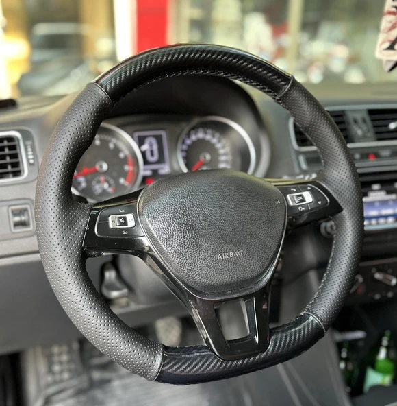 Golf 7 Jetta Passat Tiguan Polo F1 Araca Özel Direksiyon Kılıfı AÇIKLAMIMIZI OKUYUNUZ! - Resim 3