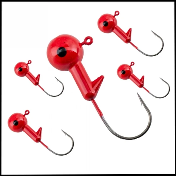 Uyguna-Yakala  Kırmızı - 21 Gr  Zoka - Kurşunlu Olta İğnesi  -5 Adet-ALA.272 ürün görseli