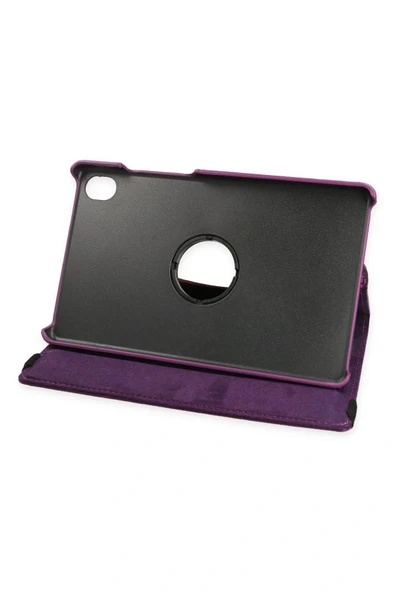 LitaeTrend Lenovo Tab M8 Kılıf 360 Tablet Deri Kılıf - Mürdüm - Resim 3