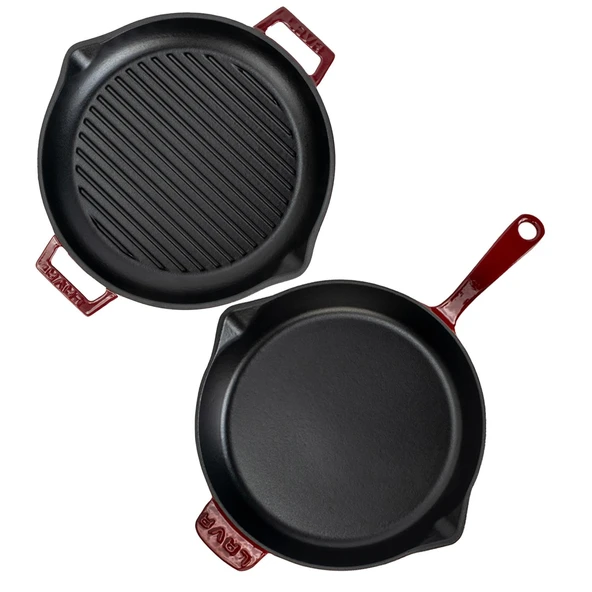 LAVA Döküm Bordo Serisi Kızartma & Izgara Seti – Profesyonel Lezzetler Evinde - Resim 3