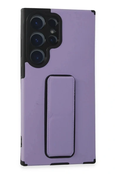 LitaeTrend Samsung Galaxy S23 Ultra Kılıf Mega Standlı Silikon - Lila ürün görseli 1