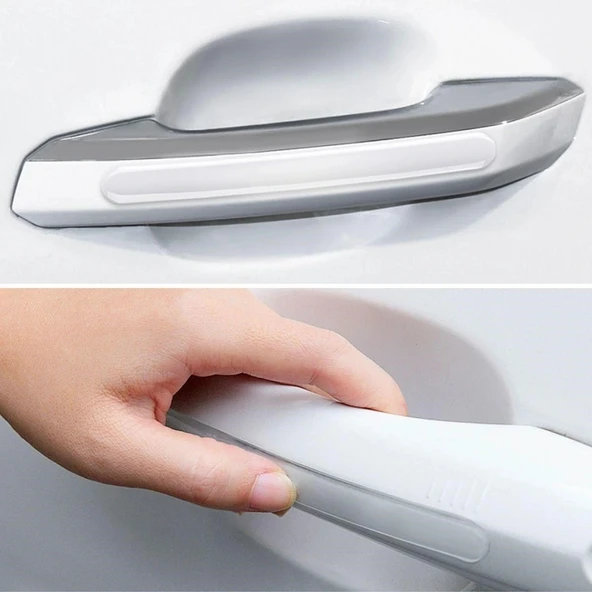 BUFFER® Oto Darbe Koruyucu Şeffaf Kendiliğinden Yapışkanlı Bantlar 4 Adet - Resim 3