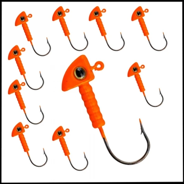 Uyguna-Yakala Turuncu - 7 Gr Zoka - Kurşunlu Olta İğnesi  - 10 Adet-ALA.243 ürün görseli