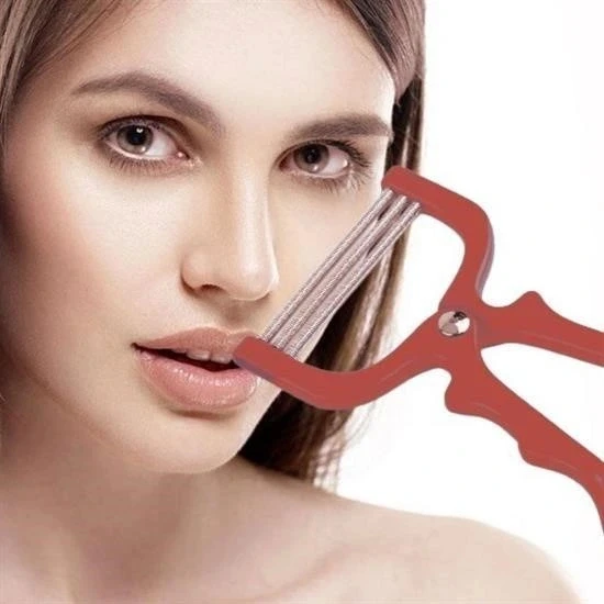 BUFFER® Kaş Bıyık Yüz Tüy Alma Aleti Yaylı Yüz Epilasyon Aleti - Resim 4