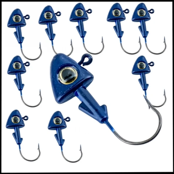 Uyguna-Yakala Mavi - 10 Gr -  Zoka - Kurşunlu Olta İğnesi  - 10 Adet-ALA.269 ürün görseli