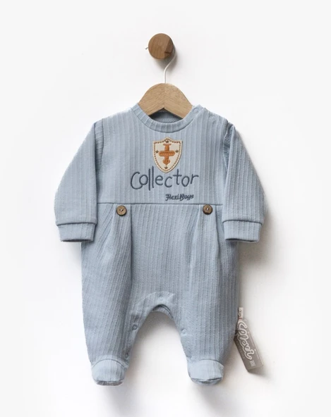 Düğme Detaylı Patikli Erkek Bebek Tulumu ürün görseli