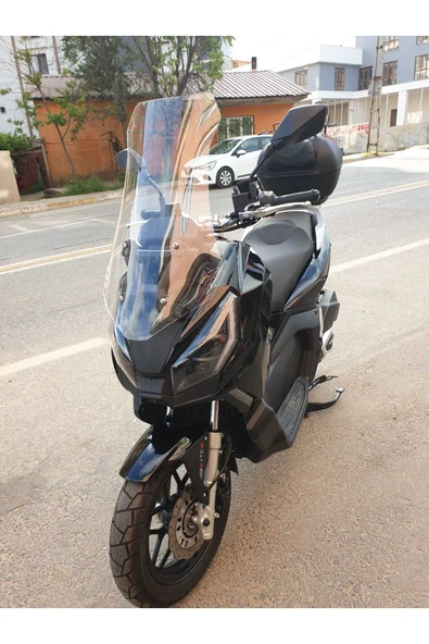 MOTOCAM Apachi Ventro 150 Siperlik Ön Cam 2023-2025 Model 65cm Şeffaf Renkli 4mm - Resim 3