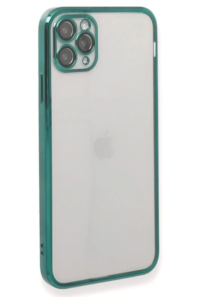 LitaeTrend iPhone 11 Pro Max Kılıf Lensli Silikon - Yeşil - Resim 3