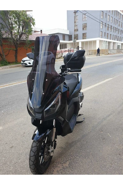 MOTOCAM Apachi Ventro 150 Siperlik Ön Cam 2023-2025 Model 78cm Siyah Renkli 4mm - Resim 3