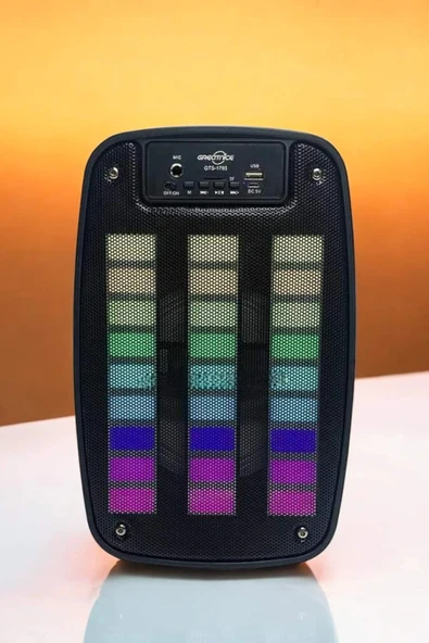 LitaeTrend Bluetooth Hoparlör RGB Işıklı USB SD Kart Girişli Taşınabilir - Resim 3