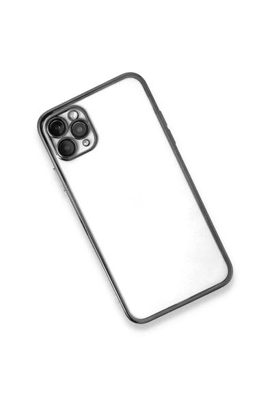 LitaeTrend iPhone 11 Pro Kılıf Lensli Silikon - Gümüş - Resim 3