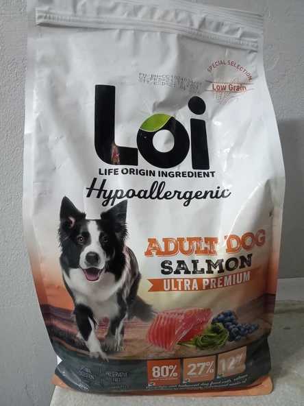 LOİ  HYPOALLERGENIC YETİŞKİN KÖPEK KURU MAMA SOMONLU 3 KG ürün görseli 1