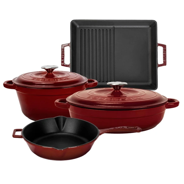 LAVA Bordo Döküm Set – Göz Alıcı Renk, Uzun Ömürlü Döküm Kalitesi ürün görseli