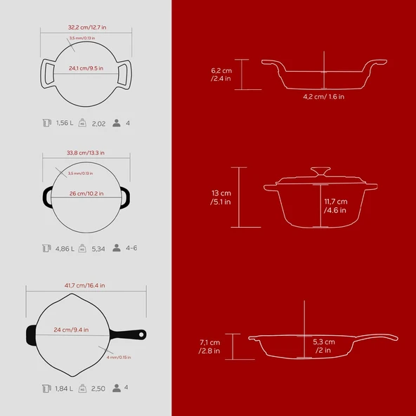 LAVA Bordo Döküm Set – Şıklıkta ve Lezzette Döküm Farkı - Resim 5