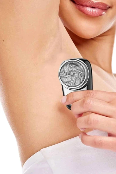 LitaeTrend Seyahat Tipi Tıraş Makinesi Taşınabilir Kablosuz Mini Paslanmaz Çelik - Resim 4