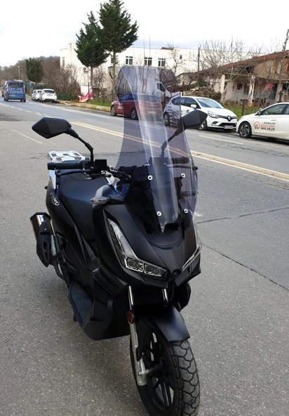 MOTOCAM Salcano Wind 150 Siperlik Ön Cam 2023-2025 Model 75cm Füme Renkli 4mm - Resim 2