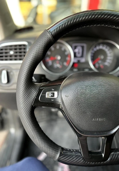 Golf 7 Jetta Passat Tiguan Polo F1 Araca Özel Direksiyon Kılıfı AÇIKLAMIMIZI OKUYUNUZ! - Resim 5