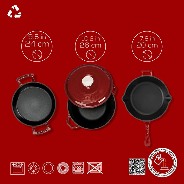 LAVA Bordo Döküm Set – Şıklıkta ve Lezzette Döküm Farkı - Resim 4