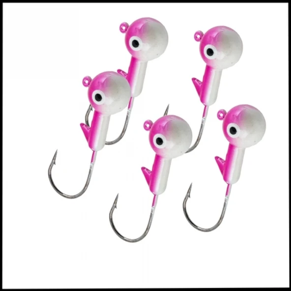 Uyguna-Yakala Pembe Beyaz - 21 Gr  Zoka - Kurşunlu Olta İğnesi  -5 Adet-ALA.278 ürün görseli