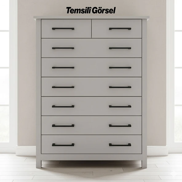 Köprü 160 mm Siyah Metal Kulp Mobilya Çekmece Dolap Kapak Kulpu Dayanıklı Kulbu Kulpları Siyah - Resim 7