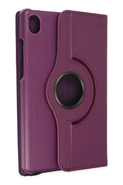 LitaeTrend Lenovo Tab M8 Kılıf 360 Tablet Deri Kılıf - Mürdüm ürün görseli 1