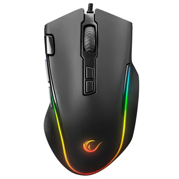 Rampage SMX-G72 GREEDY V2 8 Tuşlu Double Click Real RGB Ledli Makrolu 12800 DPI Gaming Oyuncu Mouse - Resim 2