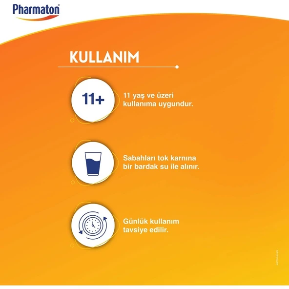 Pharmaton Vitality 30 Tablet - Ginseng G115, Multivitamin ve Mineraller - Resim 4