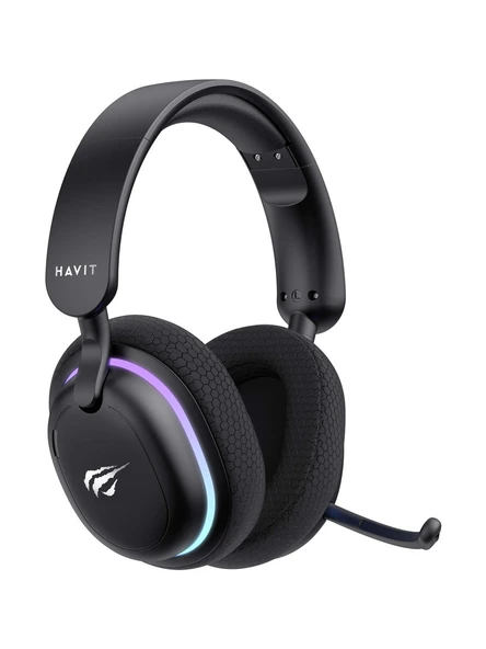 Havit Gamenote Fuxi-H7 Siyah RGB USB Kablolu/Kablosuz Kulak Üstü Oyuncu Kulaklığı ürün görseli