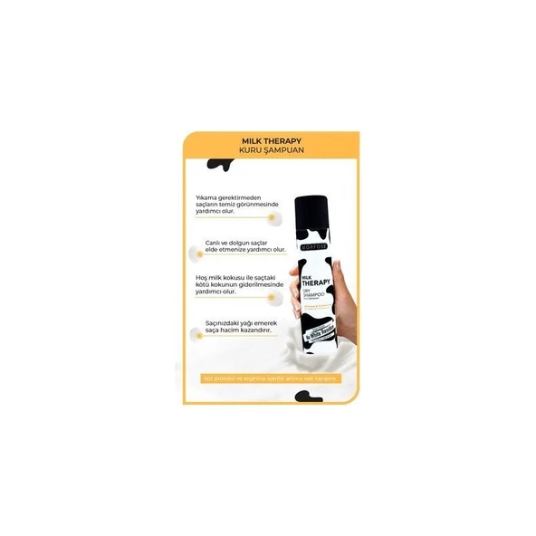 Morfose Kuru Şampuan - Yağlı Saçlar İçin, Arındırıcı Etki, Kalıntı Bırakmaz, Hoş Koku, 200 ml, Süt Proteini ve 12 Aminoasit İçerir, Paraben İçermez - Resim 5