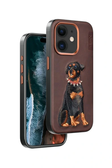 LitaeTrend iPhone 11 Perma Desenli Kapak - Koyu Kahve - Resim 2