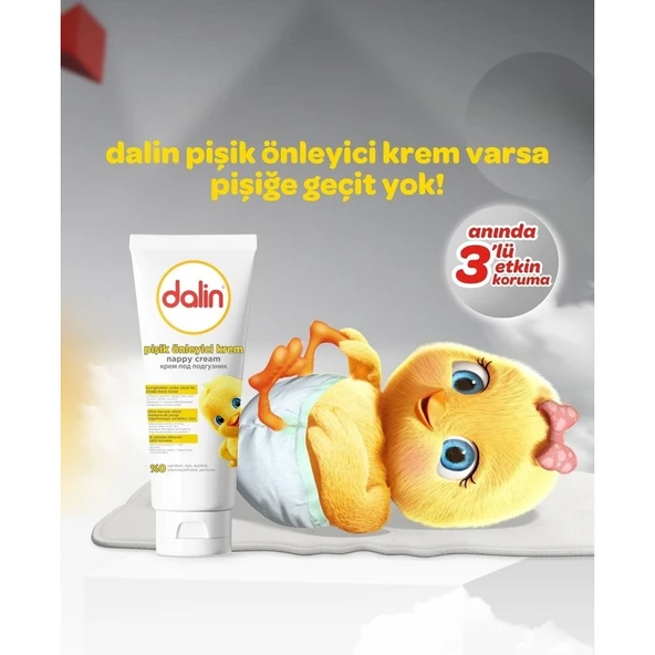 Dalin Pişik Önleyici Krem 100 ml – Hassas Ciltler için Yulaf Yağı ve Çinko Oksitli Hipoalerjenik Bakım - Resim 4
