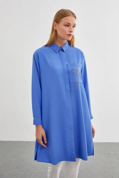 T-1327 ZÜHRE SHON TUNİK - Resim 11