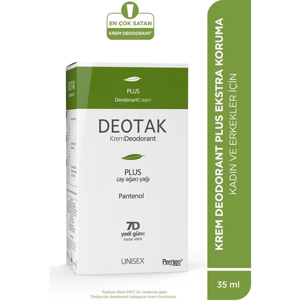 Deotak Plus Ekstra Koruma 7 Güne Kadar Etkili Krem Deodorant 35 ml - Resim 2