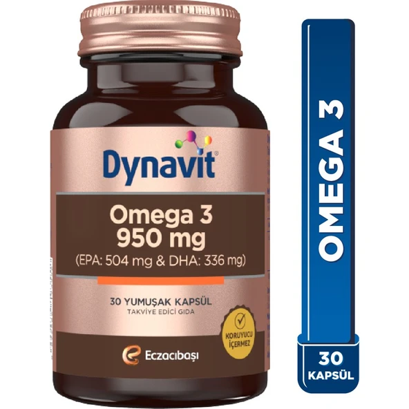 Dynavit Omega 3 950 Mg 30 Yumuşak Kapsül - Yüksek Epa Ve Dha ürün görseli 1