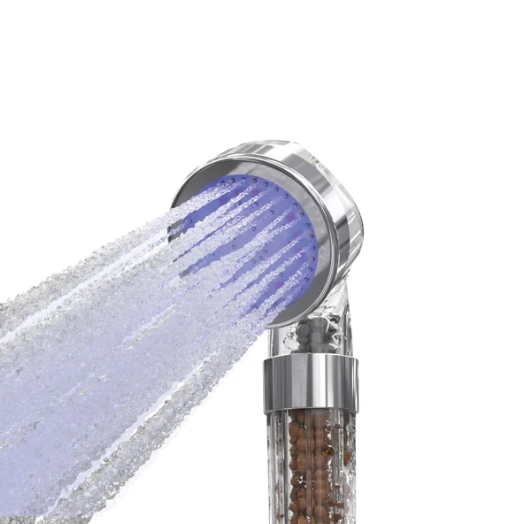 House Pratik HP51 Isıya Duyarlı LED Işıklı Duş Başlığı Gümüş - Resim 2